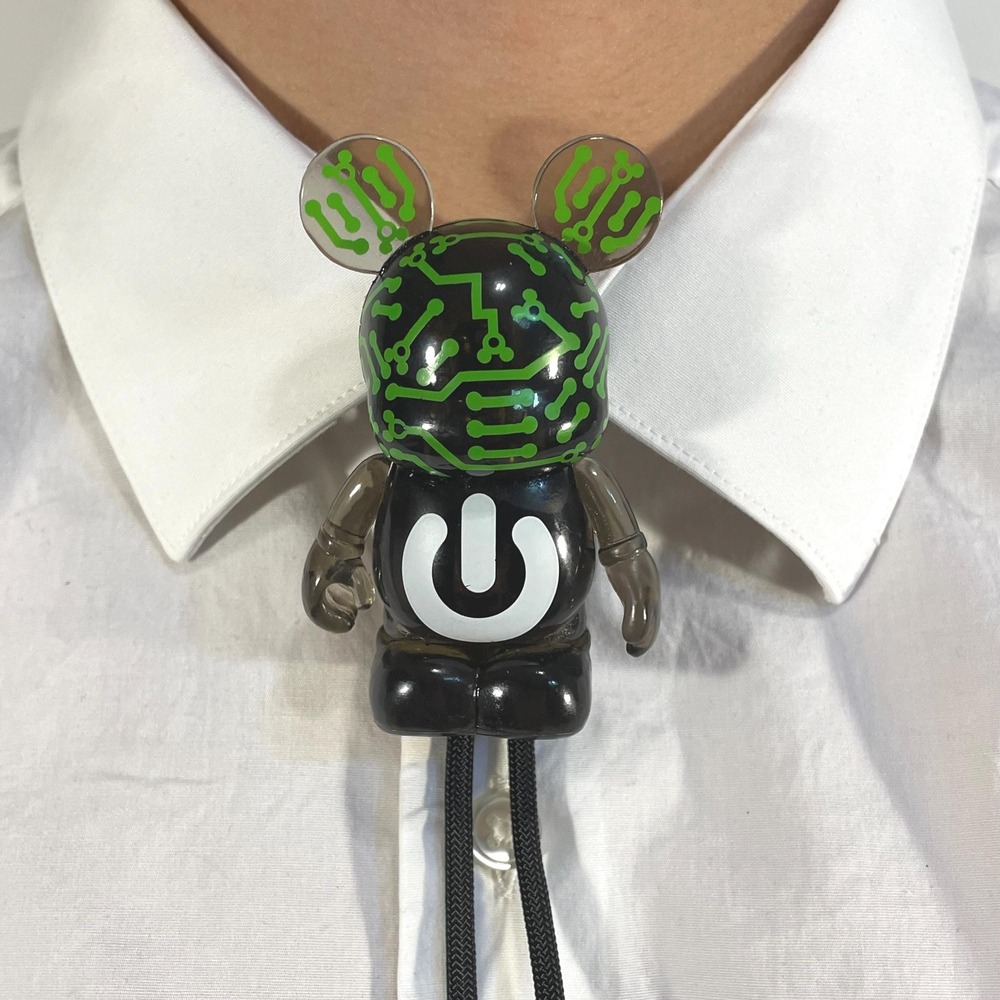 Bolo Tie Custom Disney Mickey Power Up Circuit Board Prom IT Dept Fun Unique